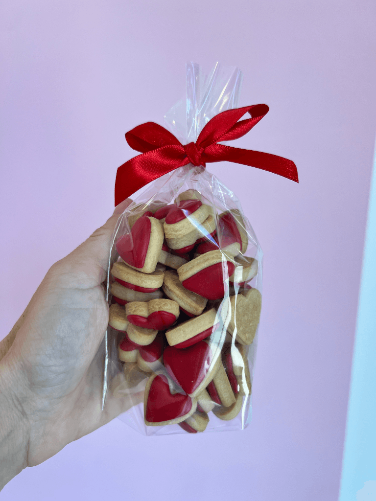 Petit Four Coração - Biscoito artesanal Sabor do Afeto